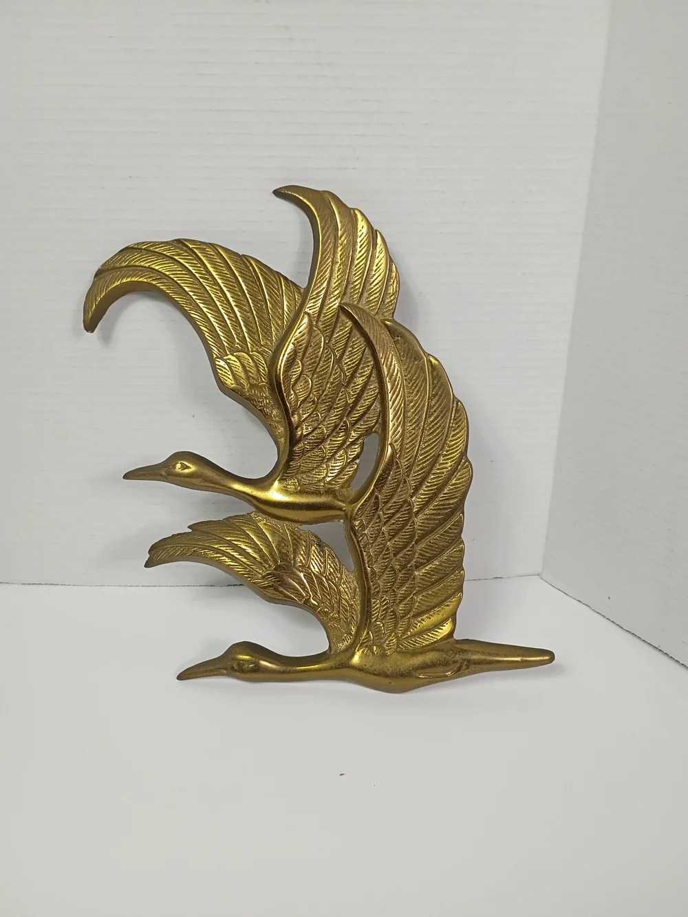 Vintage Large Brass Flying Geese Wall Art / Brass Wall Art/ Retro Décor Art